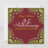 Cartes d'invitation pour dîner d'anniversaire des (Devant)
