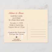 Cartes d'invitation pour dîner de fête décor organ (Dos)