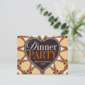 Cartes d'invitation pour dîner de fête décor organ (Debout devant)