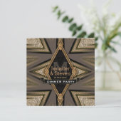 Cartes d'invitation pour dîner sur le thème Art dé (Debout devant)