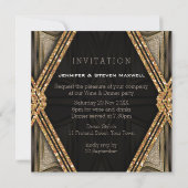 Cartes d'invitation pour dîner sur le thème Art dé (Dos)