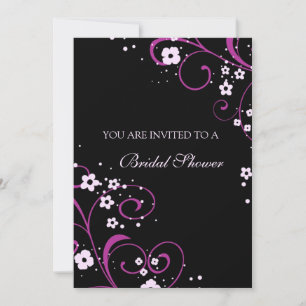 Cartes d'invitation pour douches nuptiales roses e