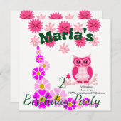 cartes d'invitation pour enfants (Devant / Derrière)