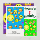 cartes d'invitation pour enfants (Devant / Derrière)