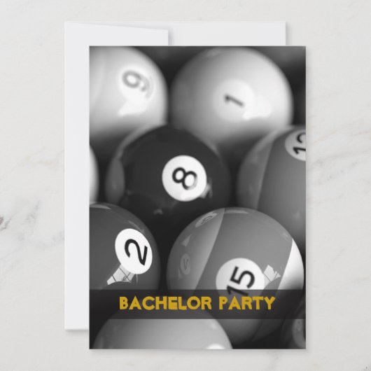 Cartes d'invitation pour enterrement de vie de gar (Devant)