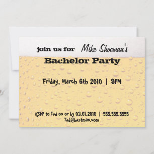Cartes d'invitation pour enterrement de vie de gar