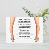 Cartes d'invitation pour enterrement de vie de jeu (Debout devant)