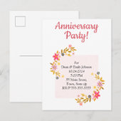 Cartes d'invitation pour fête d'anniversaire (Devant / Derrière)