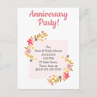 Cartes d'invitation pour fête d'anniversaire