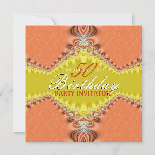Cartes d'invitation pour fête d'anniversaire 50 an (Devant)