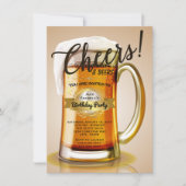 Cartes d'invitation pour fête d'anniversaire à la  (Devant)