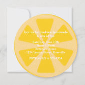 Cartes d'invitation pour fête d'anniversaire à la  (Dos)