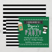 Cartes d'invitation pour fête d'anniversaire adole (Devant / Derrière)