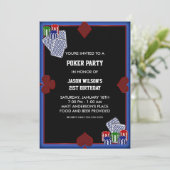 Cartes d'invitation pour fête d'anniversaire au po (Debout devant)