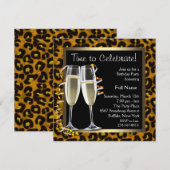 Cartes d'invitation pour fête d'anniversaire au th (Devant / Derrière)