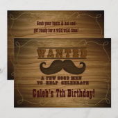 Cartes d'invitation pour fête d'anniversaire avec  (Devant / Derrière)