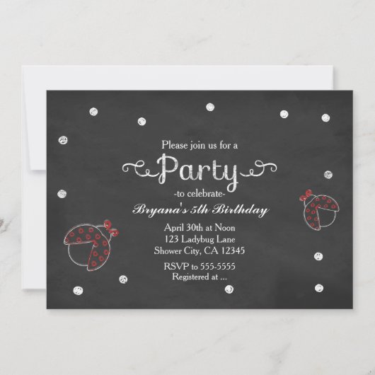 Cartes d'invitation pour fête d'anniversaire avec  (Devant)