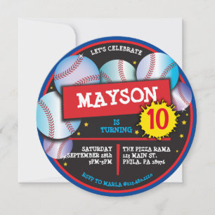 Cartes d'invitation pour fête d'anniversaire BALLO