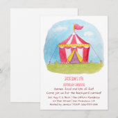 Cartes d'invitation pour fête d'anniversaire Carna (Devant / Derrière)