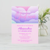 Cartes d'invitation pour fête d'anniversaire Cloud (Debout devant)