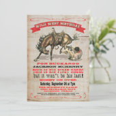 Cartes d'invitation pour fête d'anniversaire de 1 (Debout devant)