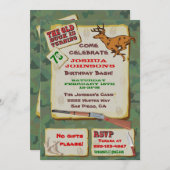 Cartes d'invitation pour fête d'anniversaire de ch (Devant / Derrière)