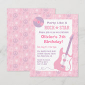 Cartes d'invitation pour fête d'anniversaire de fi (Devant / Derrière)