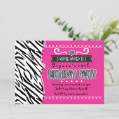 Cartes d'invitation pour fête d'anniversaire de fi (Debout devant)