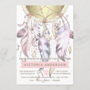 Cartes d'invitation pour fête d'anniversaire de fi