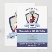 Cartes d'invitation pour fête d'anniversaire de pi (Devant / Derrière)