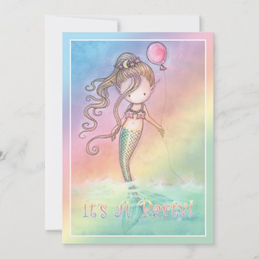 Cartes d'invitation pour fête d'anniversaire de si (Devant)