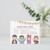 Cartes d'invitation pour fête d'anniversaire d'enf (Debout devant)
