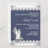 Cartes d'invitation pour fête d'anniversaire Denim (Dos)