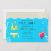 Cartes d'invitation pour fête d'anniversaire en bi (Devant)