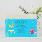 Cartes d'invitation pour fête d'anniversaire en bi (Debout devant)