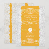 Cartes d'invitation pour FÊTE D'ANNIVERSAIRE en de (Devant / Derrière)