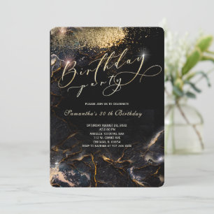 Cartes d'invitation pour fête d'anniversaire flora
