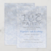 Cartes d'invitation pour fête d'anniversaire hiver (Devant / Derrière)