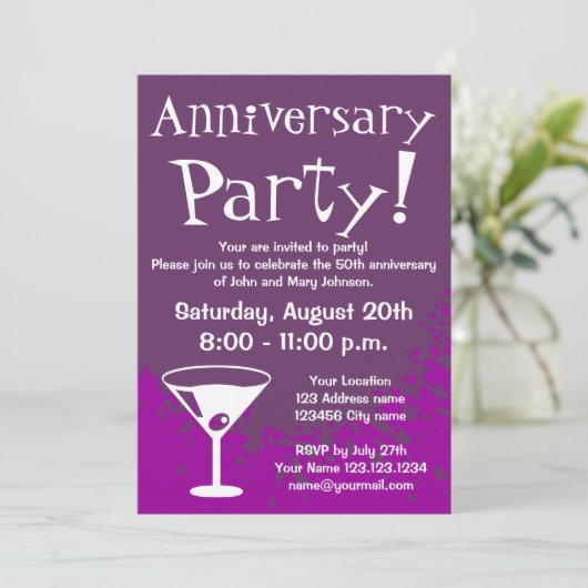 Cartes d'invitation pour fête d'anniversaire | Inv (Debout devant)