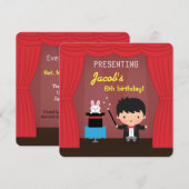 Cartes d'invitation pour fête d'anniversaire Magie (Devant / Derrière)