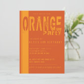 Cartes d'invitation pour fête d'anniversaire orang (Debout devant)