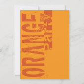 Cartes d'invitation pour fête d'anniversaire orang (Dos)