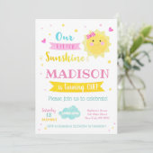 Cartes d'invitation pour fête d'anniversaire Sunsh (Debout devant)