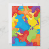 Cartes d'invitation pour fête d'art en peinture (Dos)