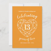 Cartes d'invitation pour fête de 13 ans d'amour cé (Devant)