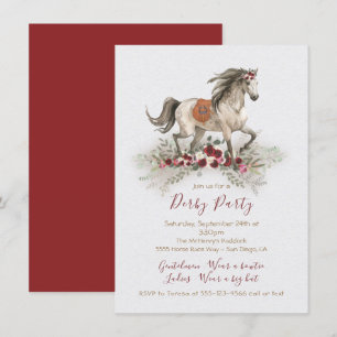 Cartes d'invitation pour fête de Derby sur le thèm