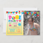 Cartes d'invitation pour Fête de Filles au Piscine (Devant)