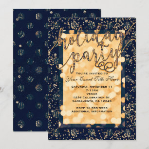 Cartes d'invitation pour fête de fin d'année à poi