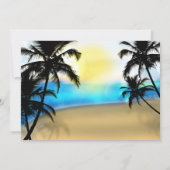 Cartes d'invitation pour fête de plage tropicale e (Dos)