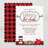 Cartes d'invitation pour fête de vacances avec coo (Devant / Derrière)